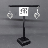 Set oorbellen en ketting met hanger hart vleugels